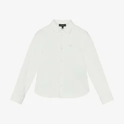 Boys Ivory Cotton Piqué Shirt