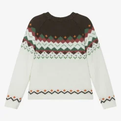 Boys Ivory Fair Isle Knitted Sweater