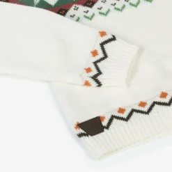 Boys Ivory Fair Isle Knitted Sweater