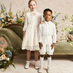 Boys Ivory Knickerbocker Shorts Set