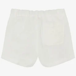 Boys Ivory Linen Shorts