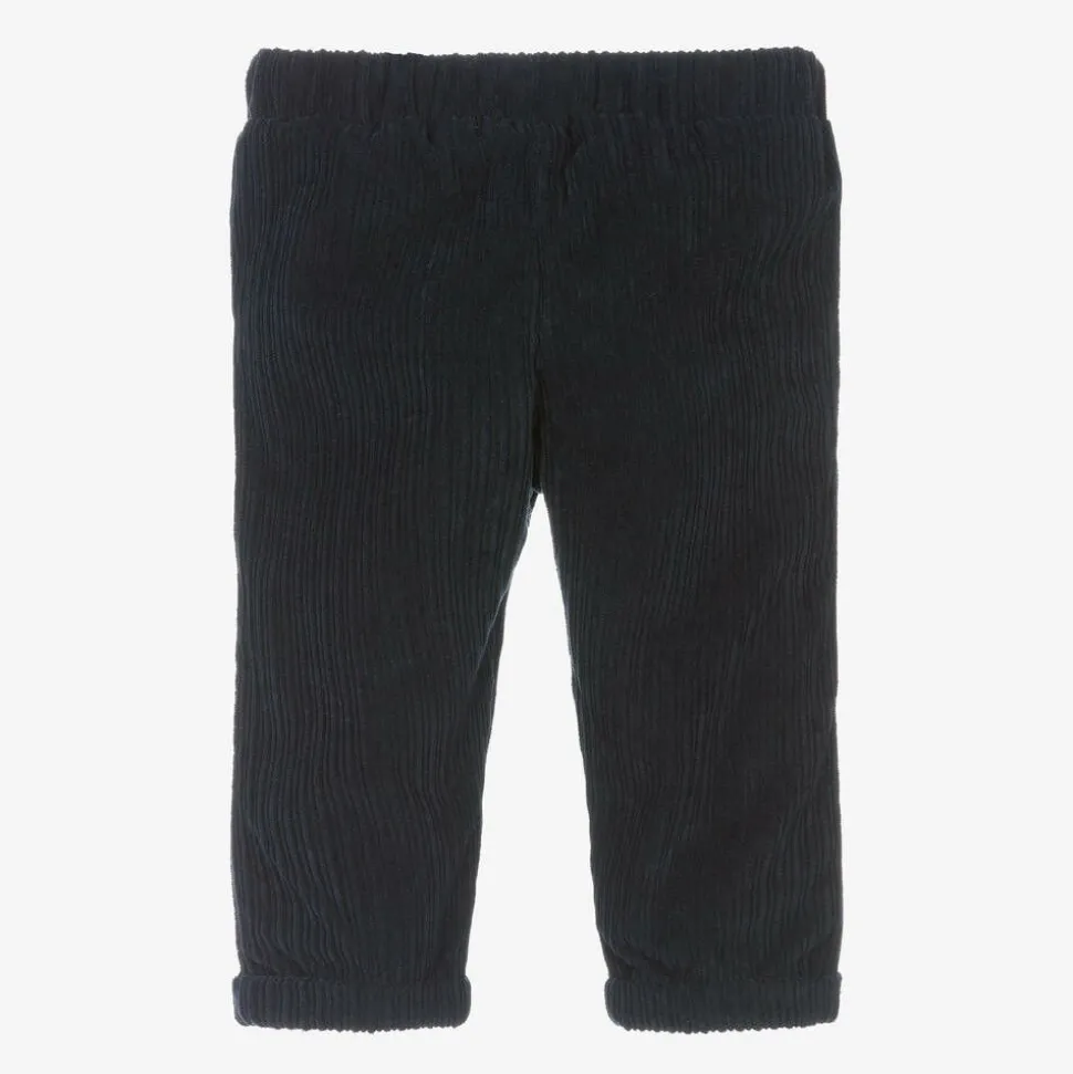 Boys Navy Blue Corduroy Trousers