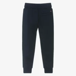 Boys Navy Blue Cotton Joggers