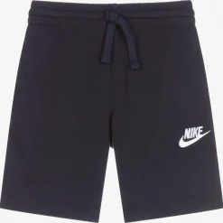 Boys Navy Blue Logo Shorts
