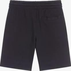 Boys Navy Blue Logo Shorts