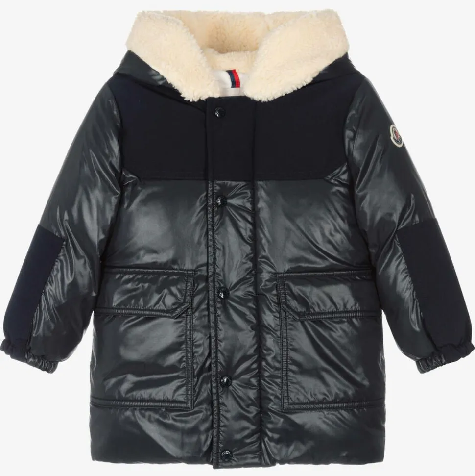 Boys Navy Blue Puffer Coat