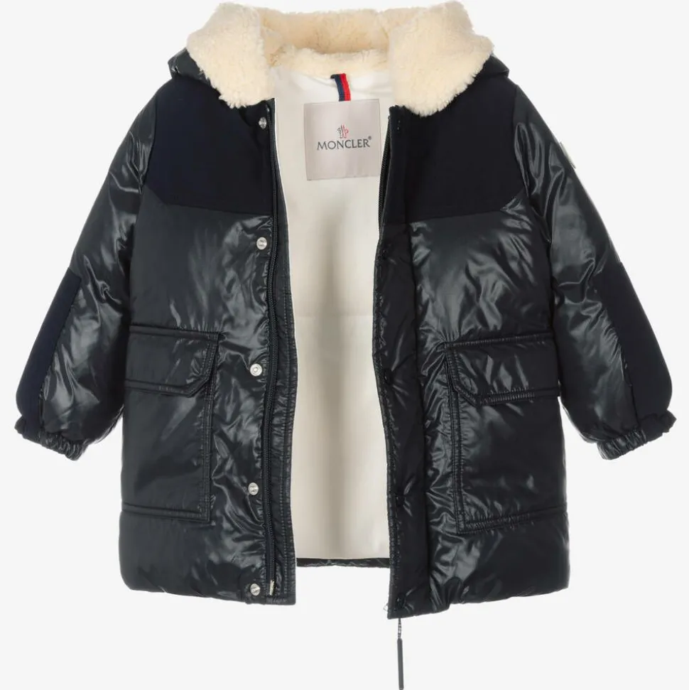 Boys Navy Blue Puffer Coat