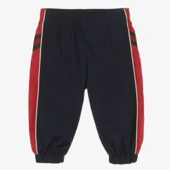 Boys Navy Blue Web Joggers