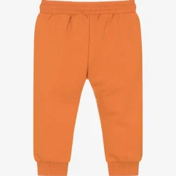 Boys Orange Cotton Joggers