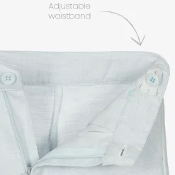 Boys Pale Blue Cotton Shorts Suit