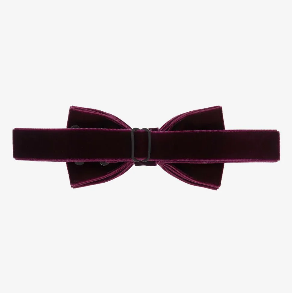 Boys Purple Velvet Bow Tie (10cm)