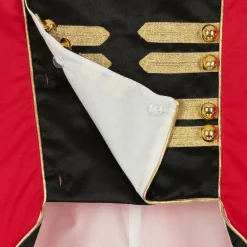 Boys Red Cotton & Satin Suit