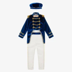 Boys Royal Blue Velvet Suit