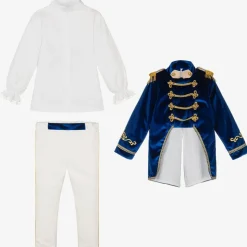 Boys Royal Blue Velvet Suit