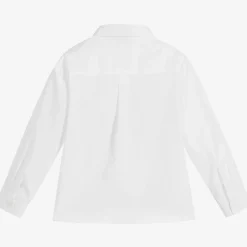 Boys White Cotton Shirt