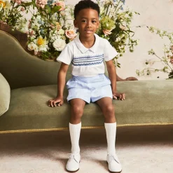 Boys White Leather Shoes