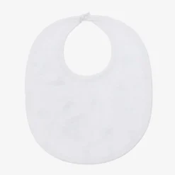 Boys White Pima Cotton Playground Pups Bib