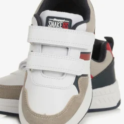 Boys White Velcro Trainers