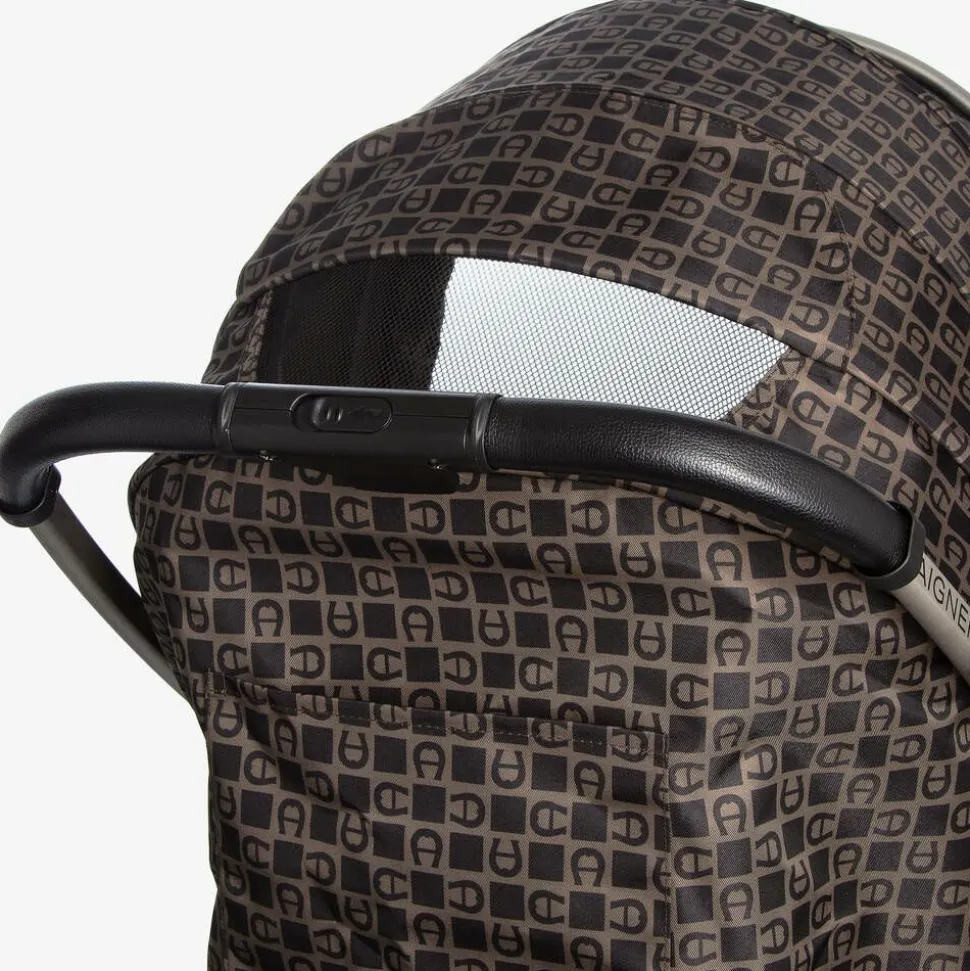 Brown & Black Logo Stroller