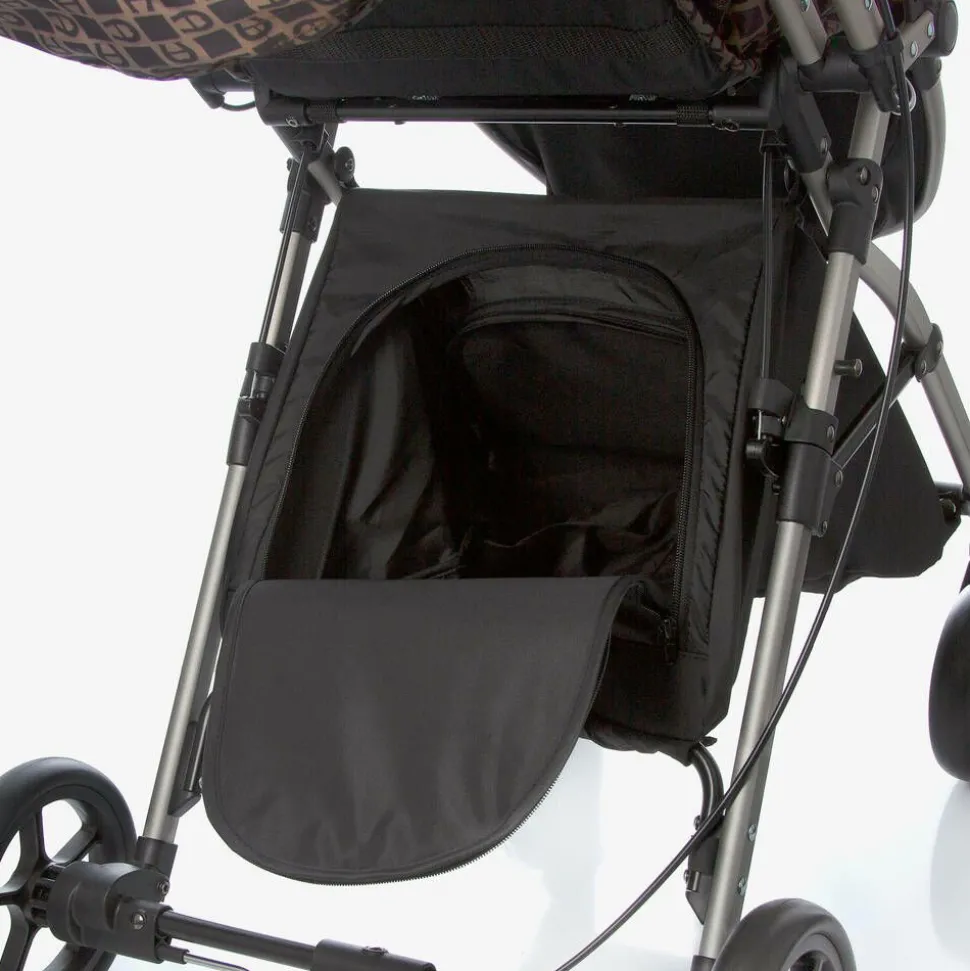 Brown & Black Logo Stroller