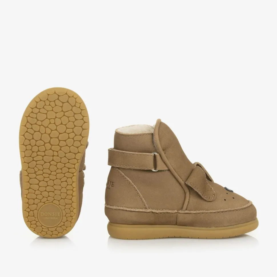 Brown First Walker Dog Boots