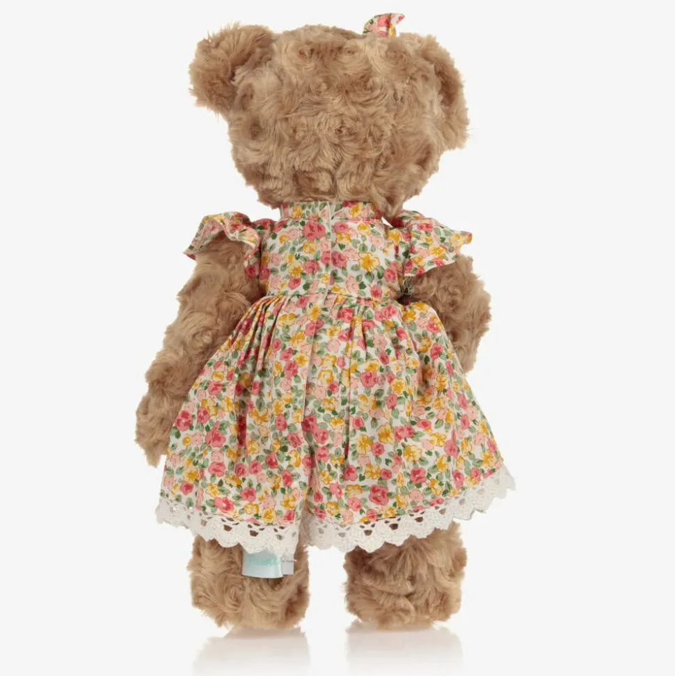 Brown Floral Dress Teddy Bear (34cm)