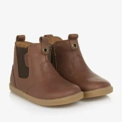Brown Leather Baby Chelsea Boots