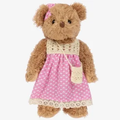Brown Pink Dress Teddy Bear (34cm)