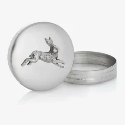 Dashing Hare Pewter Keepsake Box