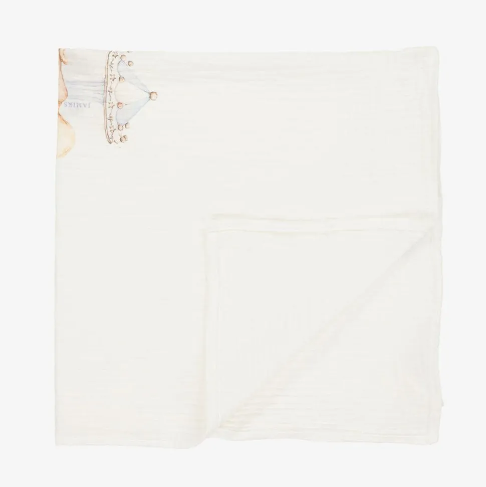 Girls Beige Cotton Horse Muslins (2 Pack)