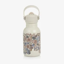 Girls Beige Floral Water Bottle (16cm)