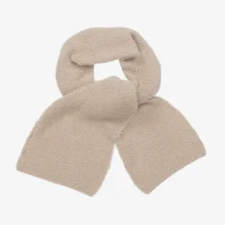 Girls Beige Knitted Scarf (132cm)