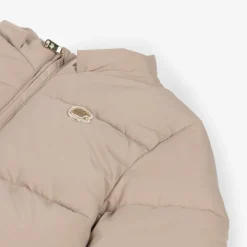 Girls Beige Padded Puffer Coat