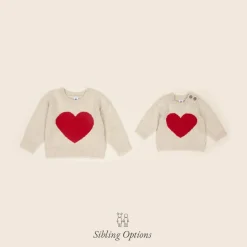 Girls Beige Wool Knit Sweater