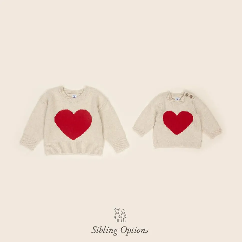 Girls Beige Wool Knit Sweater