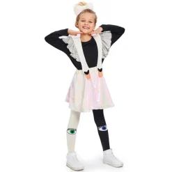 Girls Black & White Organic Cotton Tights
