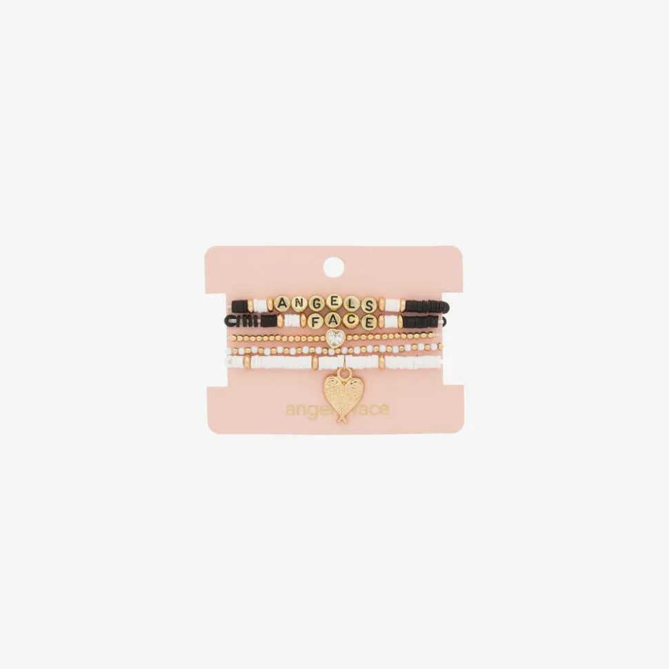 Girls Black & White Bracelets (5 Pack)