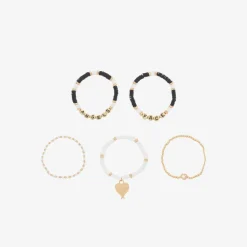 Girls Black & White Bracelets (5 Pack)