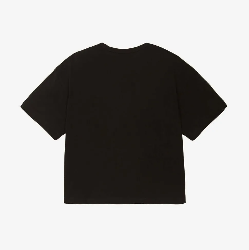 Girls Black CK Cotton T-Shirt