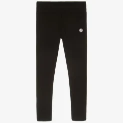 Girls Black Cotton Leggings