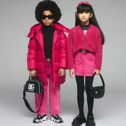 Girls Black DG Cotton Turtleneck Top