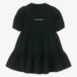 Girls Black 4G Logo Cotton Dress