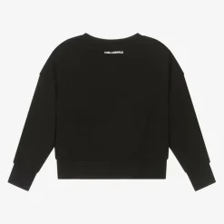 Girls Black Jersey Sweatshirt