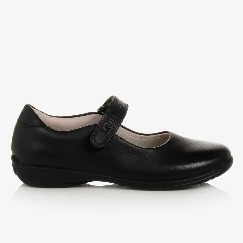 Girls Black Leather Shoes