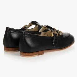 Girls Black Loafer Shoes