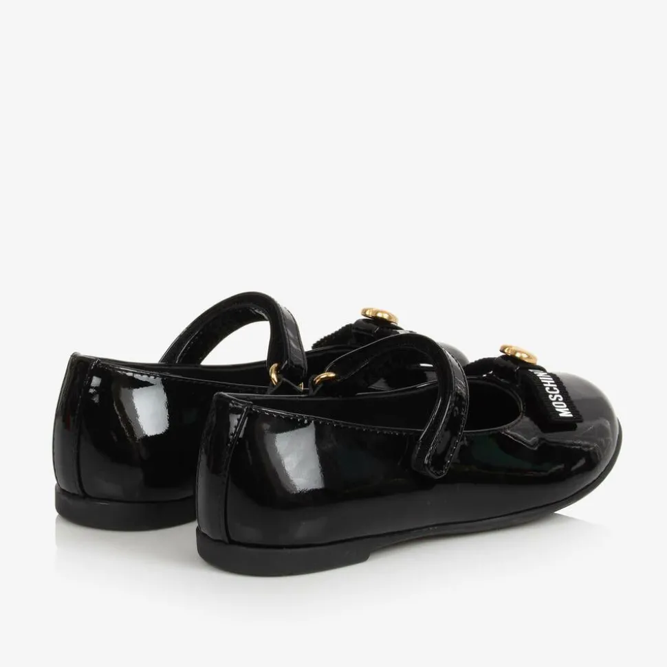 Girls Black Patent Leather Pumps