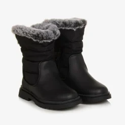 Girls Black Snow Boots