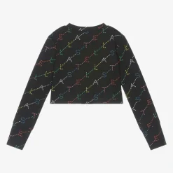 Girls Black Sports Top (UPF50+)