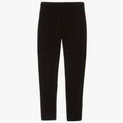 Girls Black Viscose Leggings