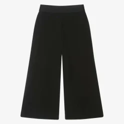 Girls Black Wide Leg Trousers